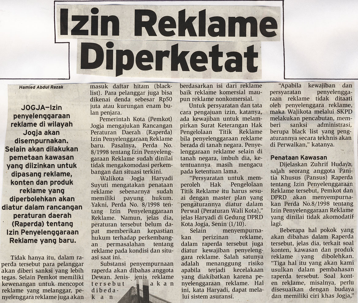 Kliping jogja terbaru